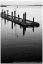 Bandon Crab Dock Black and White Stock Image, Bandon, Oregon