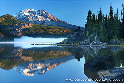 Rights Managed Stock Photo: South Sister Symmetry