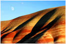Royalty Free Stock Photo: Moonrise Over The Painted Hills I