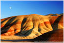 Royalty Free Stock Photo: Moonrise Over The Painted Hills II