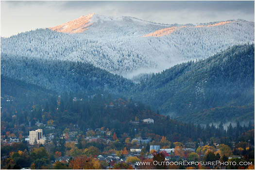 Royalty Free Stock Photo: Early Snow On Mt. Ashland
