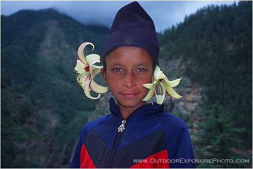 Rights Managed Stock Photo: Portrait of a Nepali Boy