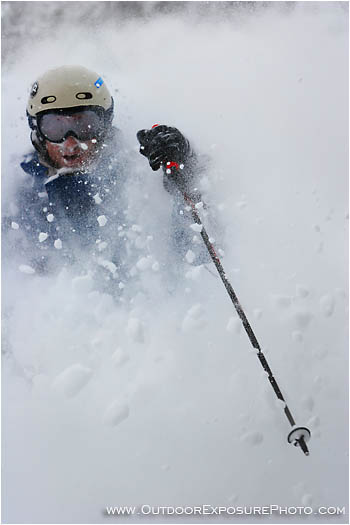 Print: Skiing Powder