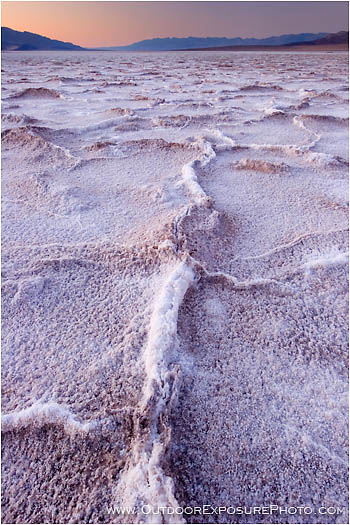 Rights Managed Stock Photo: Salt Formations in Badwater Basin