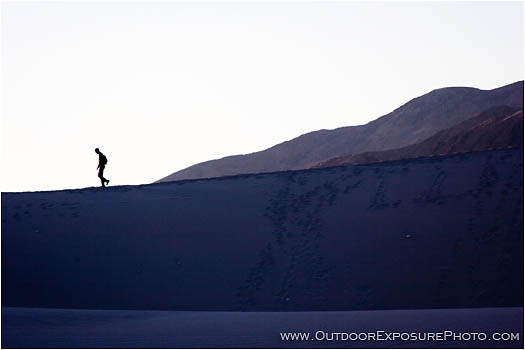 Death Valley Hiker Stock Image