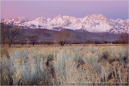 Royalty Free Stock Photo: Early Morning Light in the Owens Valley