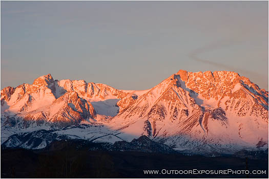 Royalty Free Stock Photo: Morning Alpenglow in The Sierras
