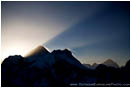 Rights Managed Stock Photo: Sunrise Behind Mt. Everest