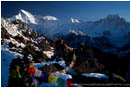 Rights Managed Stock Photo: Morning Sun On Gokyo Ri