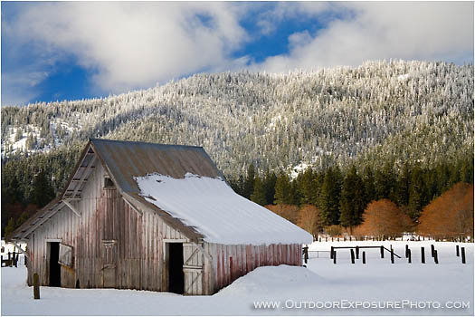 Print: End Of Winter Barn