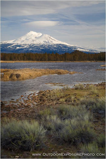 Royalty Free Stock Photo: Tarn Below Mt. Shasta
