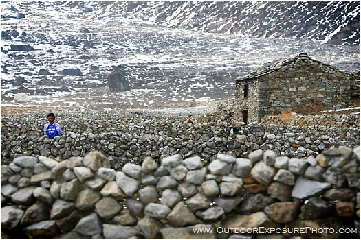 Rights Managed Stock Image: Rock Walls At Machermo