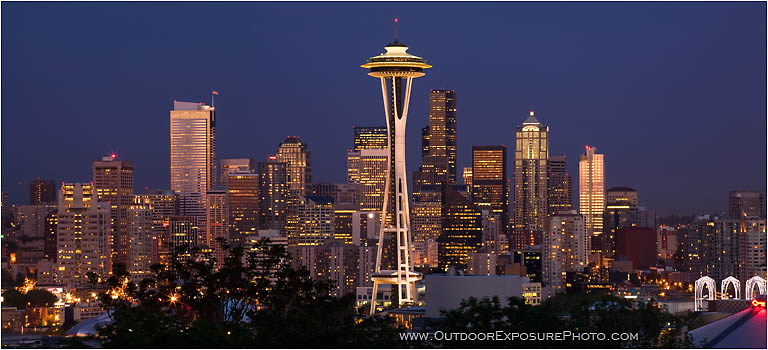 Rights Managed Stock Photo: Seattle Skyline Panorama