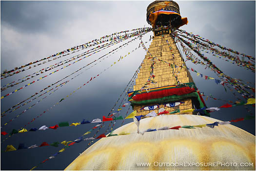 Royalty Free Stock Photo: Storm Brewing Over The Great Stupa