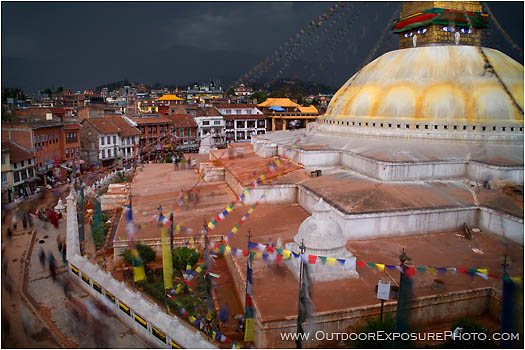 Print: Storm Approaching Boudhanath