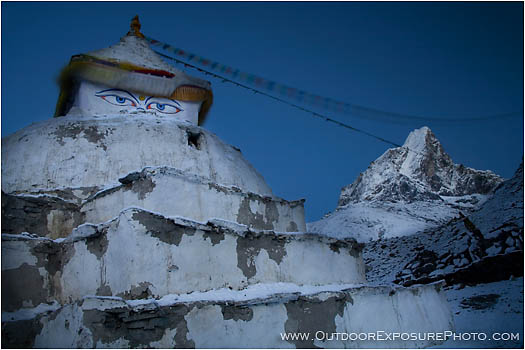 Print: Stupa Beneath Tawoche Peak