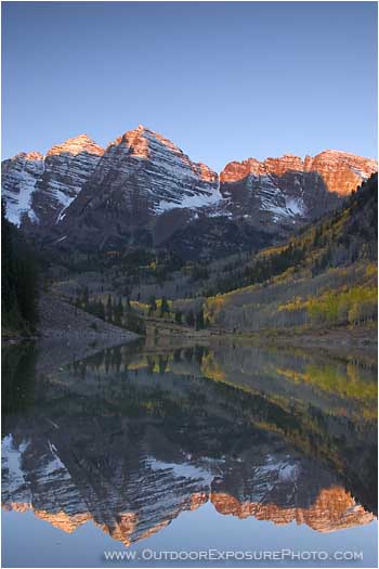 Royalty Free Stock Photo: Maroon Bells Sun Break