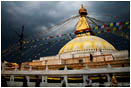 Print: Dark Clouds Over Boudhanath