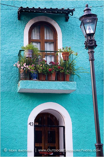 Rights Managed Stock Photo: Balcony And Lamp