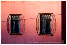 Rights Managed Stock Photo: Pink Wall And Paired Windows