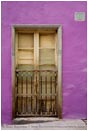 Royalty Free Stock Photo: Purple Wall And Door