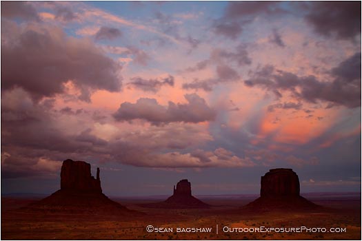Rights Managed Stock Photo: Monument Valley Sunset