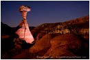Rights Managed Stock Photo: Toadstool Hoodoo at Night