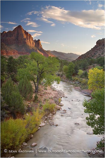 Rights Managed Stock Photo: The Watchman and the Virgin River