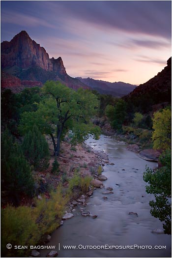 Royalty Free Stock Photo: Dusk in Zion