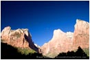 Royalty Free Stock Photo: Moon Above Zion Cliffs