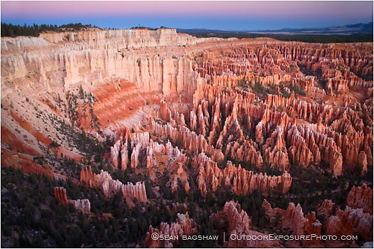 Print: Earth Shadow Above Bryce Canyon