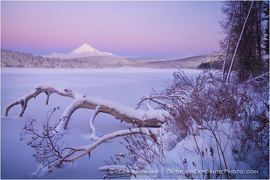 Rights Managed Stock Photo: Mt. McLaughlin and Lake Of The Woods at Dawn