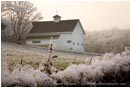 Barn in Frost Stock Image, Rogue Valley, Oregon