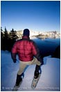 Royalty Free Stock Photo: Snowshoeing 2
