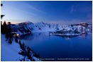 Rights Managed Stock Photo: Crater Lake Lookout At Dusk
