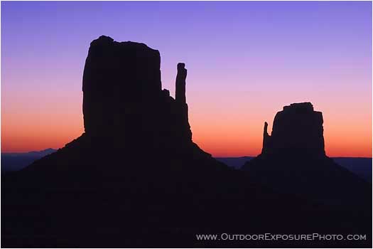 Rights Managed Stock Photo: Sunrise behind the Mittens II