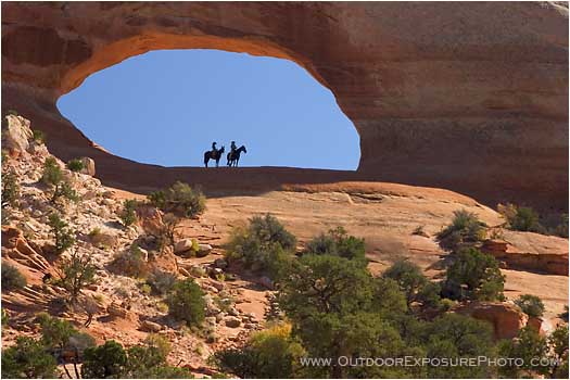 Print: Riders in Wilson Arch
