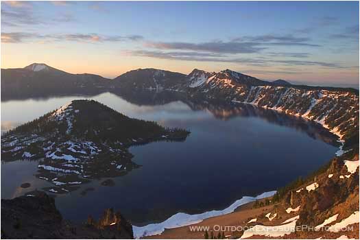 Royalty Free Stock Photo: Crater Lake from the Watchman