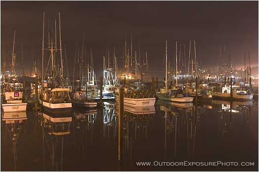 Rights Managed Stock Photo: Night Harbor