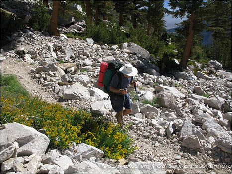 Backpacking in the Sierra Mountains Stock Image High Sierras, California Backpacking in the Sierra Mountains Stock Image High Sierras, California
