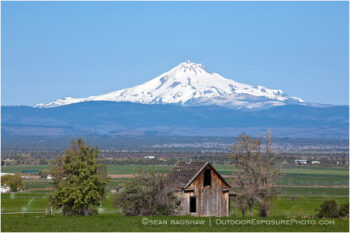 Mt. Jefferson overlooking Farm 2 Stock Image Central Oregon Mt. Jefferson overlooking Farm 2 Stock Image Central Oregon