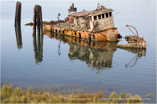 Sunken Boat Stock Image Gold Beach, Oregon Sunken Boat Stock Image Gold Beach, Oregon