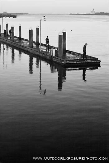 Bandon Crab Dock Black and White Stock Image, Bandon, Oregon Bandon Crab Dock Black and White Stock Image, Bandon, Oregon