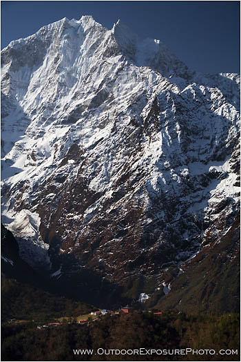 Thamserku Overlooking Tengboche Stock Image, Mt. Everest Region, Nepal Thamserku Overlooking Tengboche Stock Image, Mt. Everest Region, Nepal