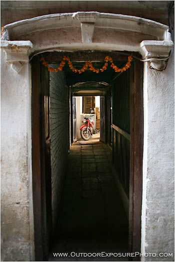 Back Alley Parking Stock Image, Kathamandu, Nepal Back Alley Parking Stock Image, Kathamandu, Nepal