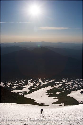 Mt. Shasta Climber Above Brewer Creek Stock Image, Mt. Shasta, California Mt. Shasta Climber Above Brewer Creek Stock Image, Mt. Shasta, California