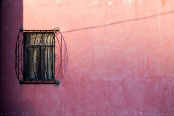 Pink Wall And Single Window Print, Guanajuato, Mexico Pink Wall And Single Window Print, Guanajuato, Mexico