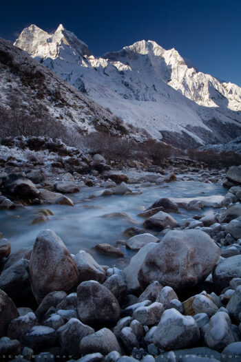 Sun Rising Above The Imja Khola River Print, Imja Khola River, Nepal Sun Rising Above The Imja Khola River Print, Imja Khola River, Nepal