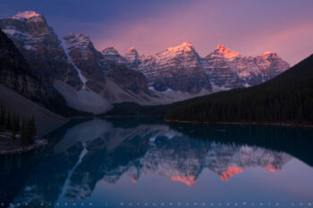 Seven of Ten Print, Moraine Lake, Alberta, Canada Seven of Ten Print, Moraine Lake, Alberta, Canada