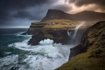 Wind Battered Print, Faroe Islands Wind Battered Print, Faroe Islands